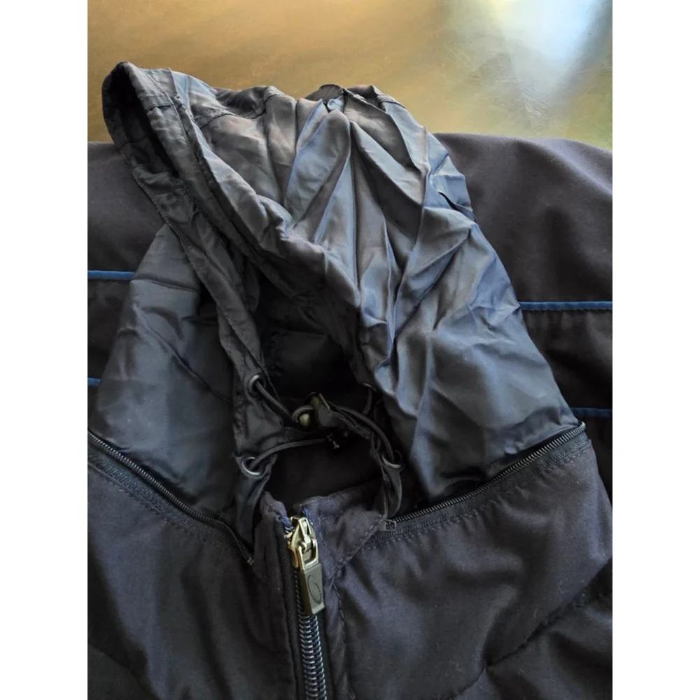 Men's Vintage 90s Tek Gear Navy Blue Windbreaker Jacket L Gorpcore Streetwear